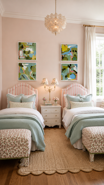 Dreaming of Eleuthera set of 4 staged in room